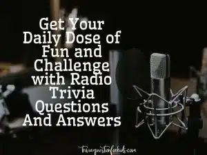 Radio Trivia Questions And Answers